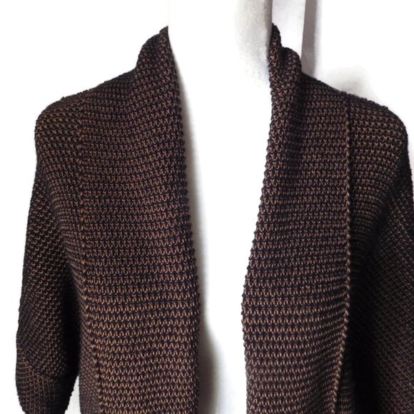RENUAR Sweater/ Brown Seed Stitch/ Shawl Collar/ M - Picture 2 of 7